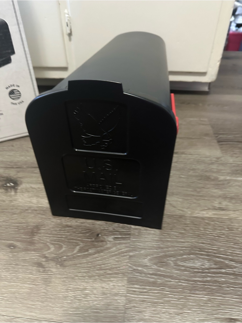 US Mail Black Plastic Decorative Mailbox